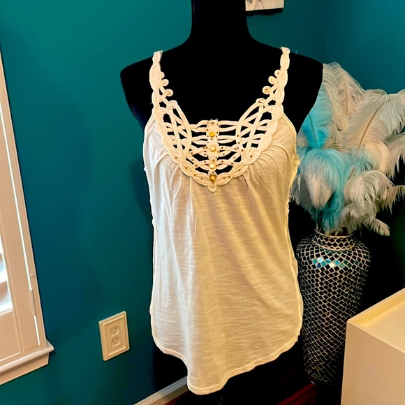 Free People Tops - Free People BOHO T-shirt size with embellishment.  SIZE M.